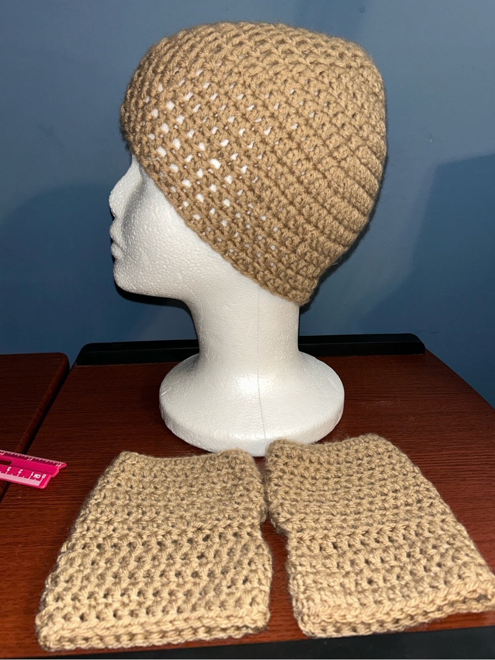 Handmade Crochet Beanie hand warmer bundle